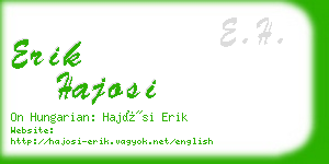 erik hajosi business card